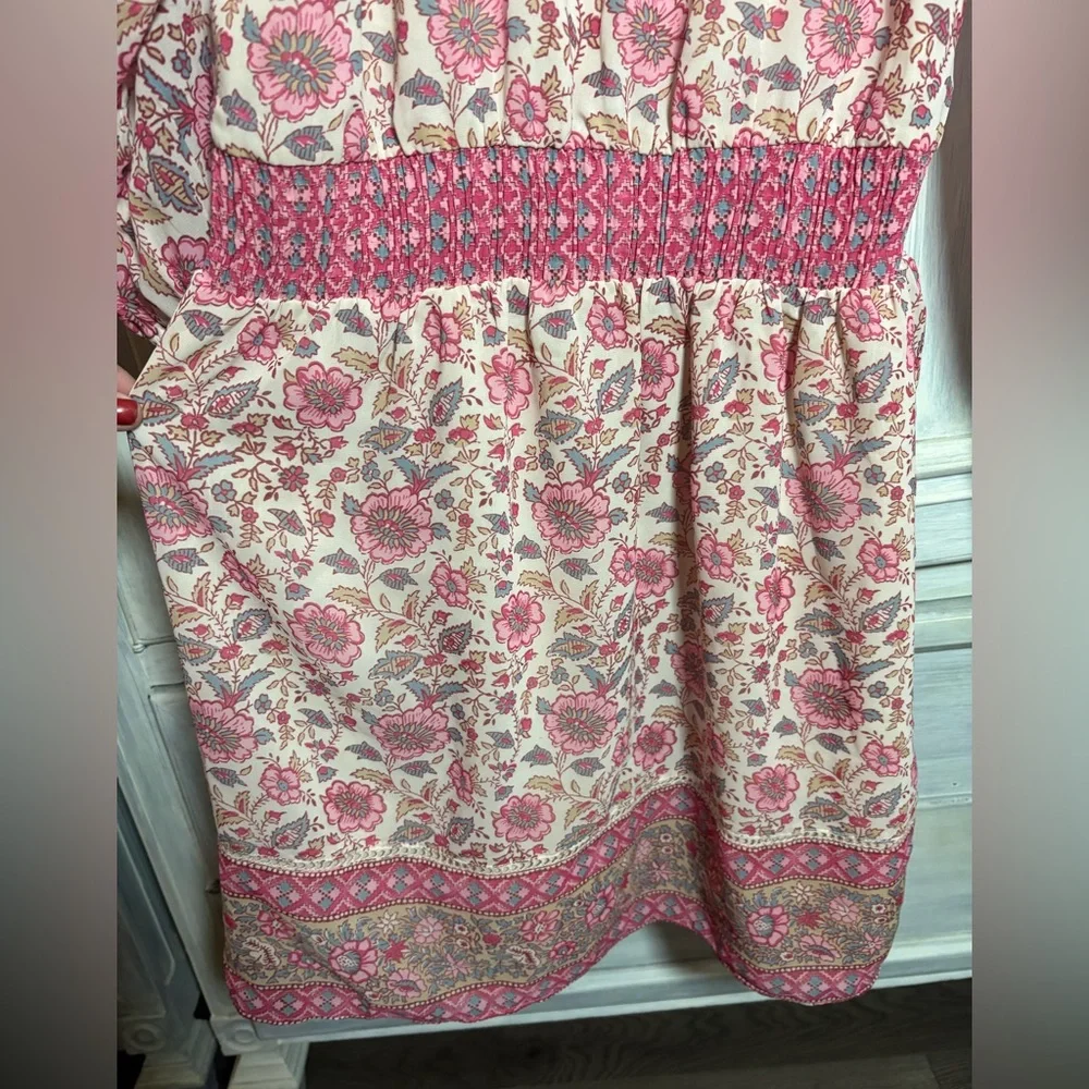 Anthropologie Love the Label Love Sam Tippy Floral Dress Festival Boho Flirty - Picture 8 of 10